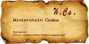 Winterstein Csaba névjegykártya